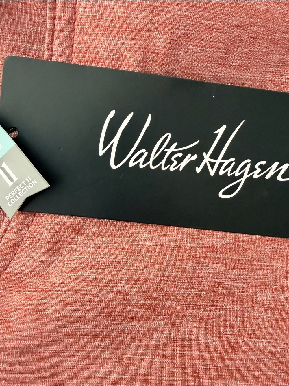 NWT Walter Hagen Perfect 11 Men Golf Pants 38x32 Slim Fit Stretch Maroon Heather - Picture 10 of 10